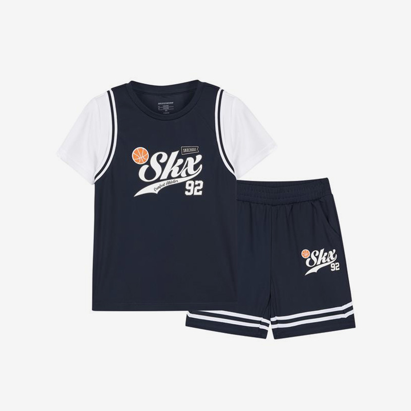 斯凯奇正品两件运动套装