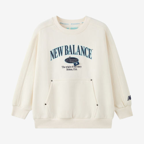 New Balance新百伦正品儿童圆领套头长袖休闲运动卫衣7ZG1E073-CM
