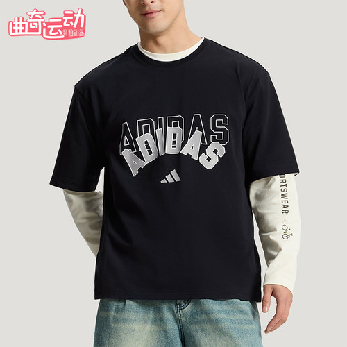 Adidas/阿迪达斯正品U 2IN1 T-SHIRT男女经典运动休闲短袖KX0514