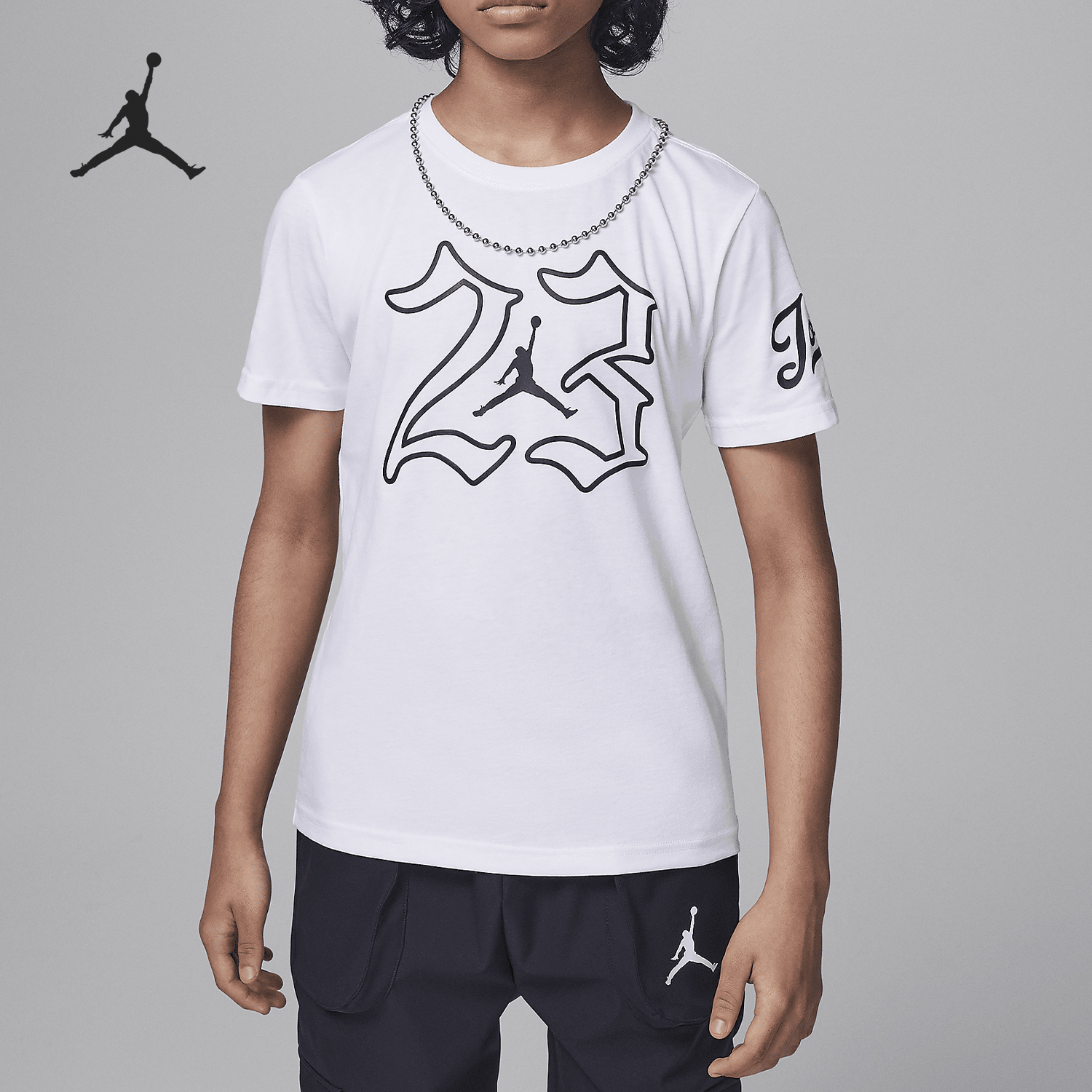 Nike/耐克正品Jordan MVP Jumpman 23大童柔软T恤HJ1602-100