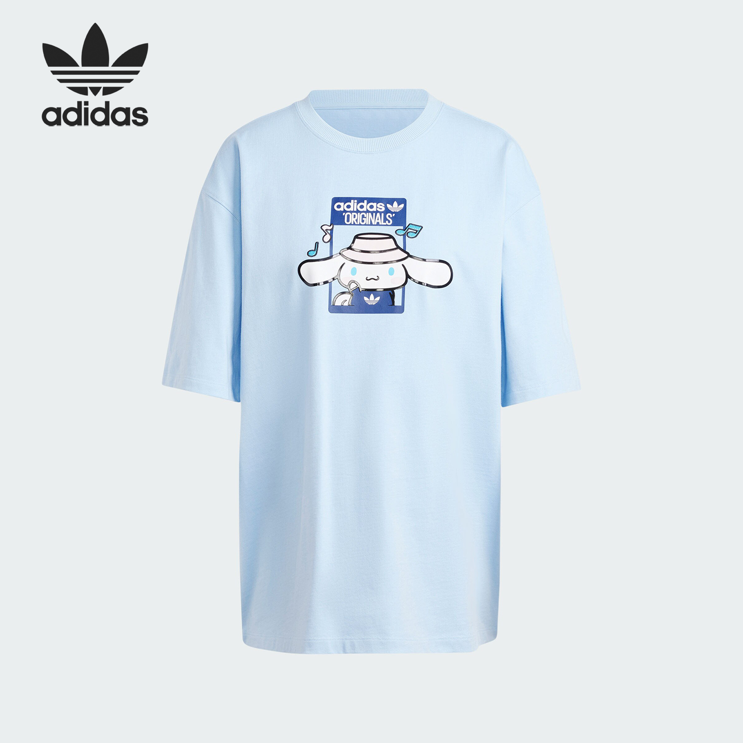 Adidas/阿迪达斯正品三叶草当季新款女士宽松短袖T恤JF8314