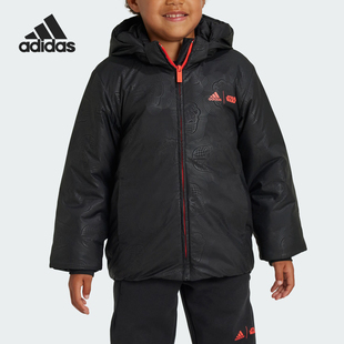 小童运动宽松连帽保暖棉服IV9652 新款 Adidas 阿迪达斯正品