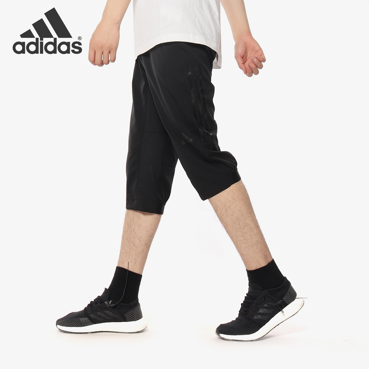 Adidas/阿迪达斯正品夏季男子运动透气耐磨舒适七分裤BK0982