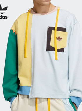 Adidas/阿迪达斯正品三叶草木偶系列情侣款针织衫卫衣 HC0348