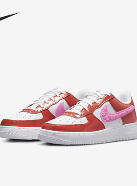 Nike/耐克正品AIR FORCE 1 GS女子大童运动板鞋FD1031-600