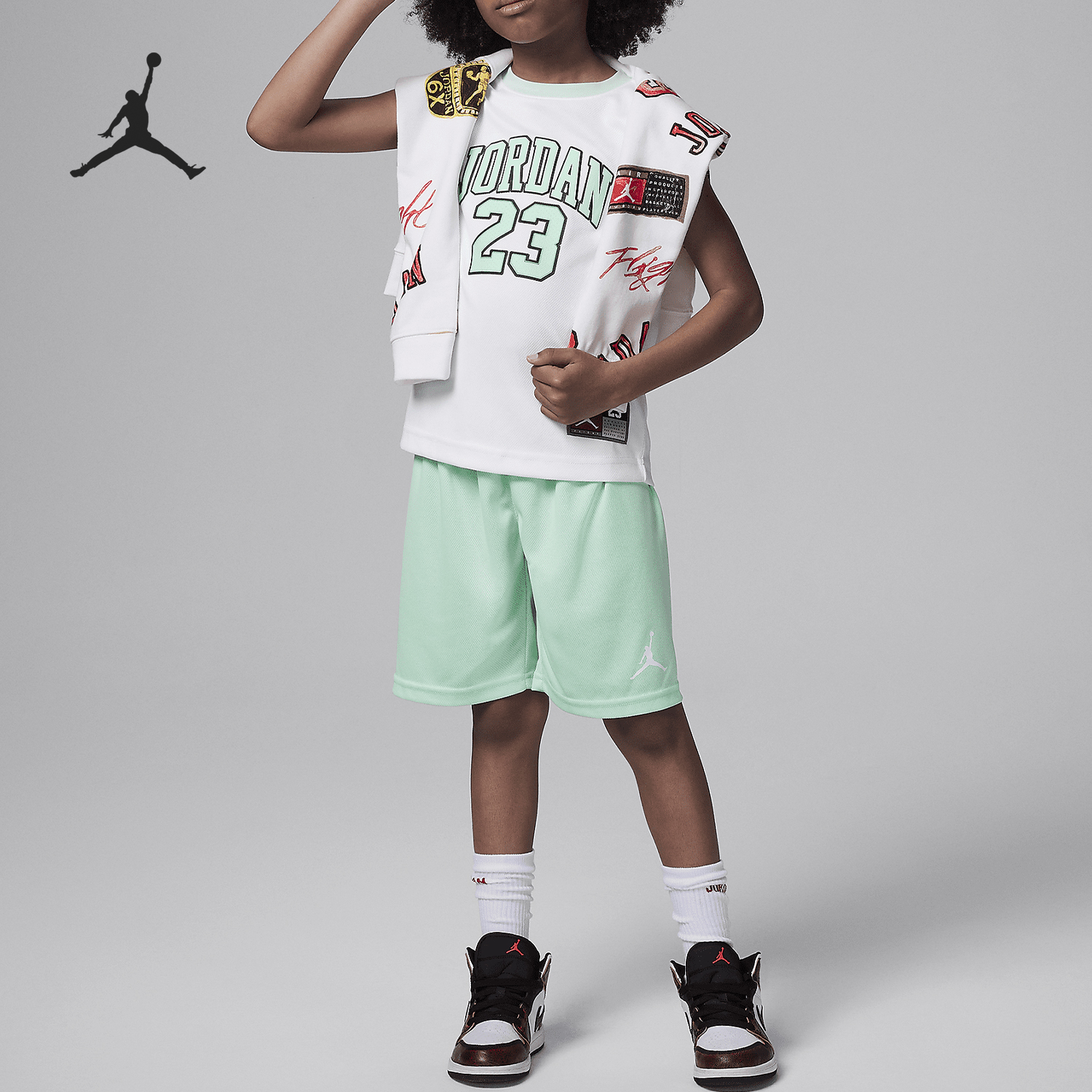 Nike/耐克正品JORDAN小童运动休闲时尚短袖套装HF2234-312