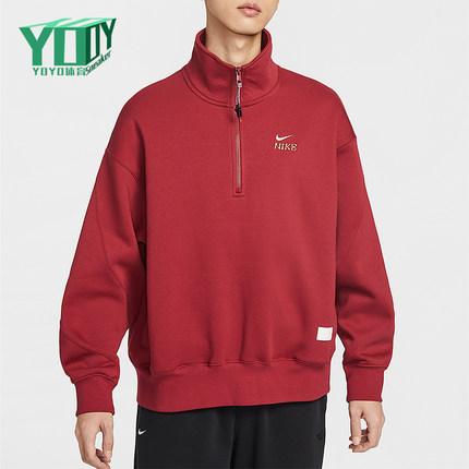 Nike/耐克正品2025冬季款男士经典立领套头刺绣卫衣IQ3708-613