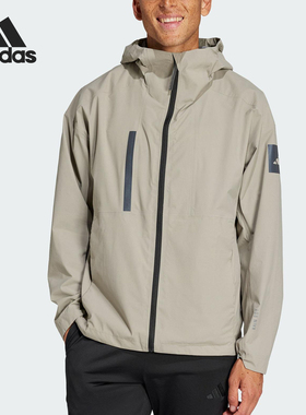 Adidas/阿迪达斯正品新款男士连帽宽松户外跑步外套JN5405