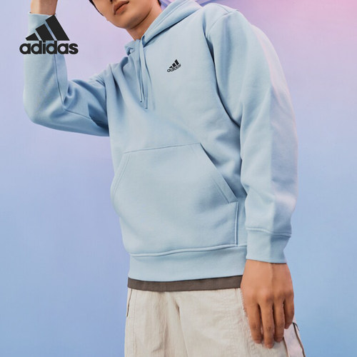 阿迪达斯男女加绒连帽套头衫