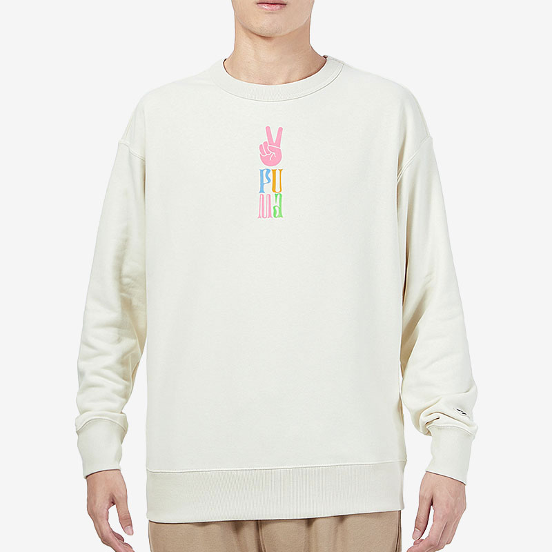 Puma/彪马正品当季新款男子圆领印花运动休闲卫衣 533037-73