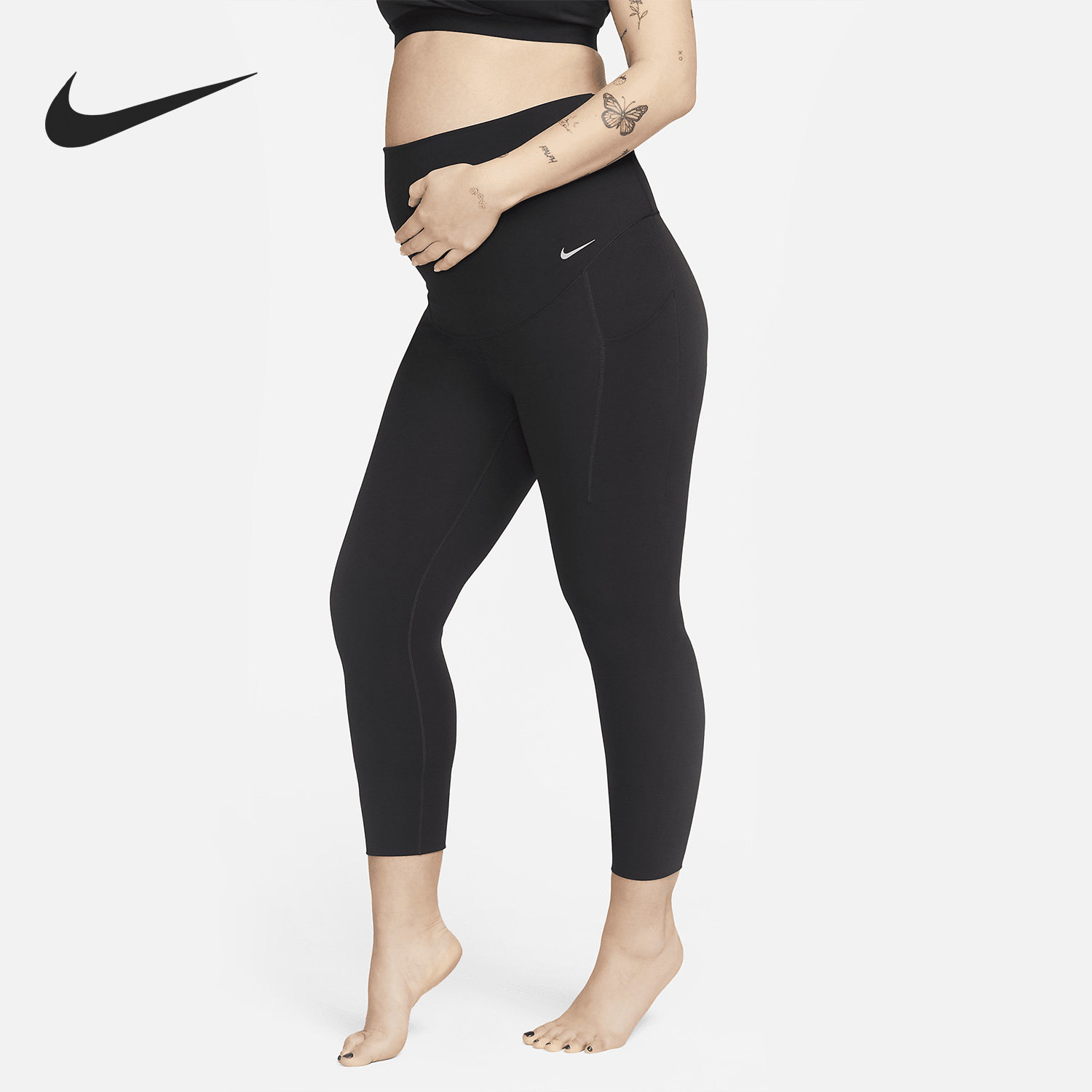 Nike/耐克正品ZENVY放空系列女子低强度运动紧身裤DV9432-010