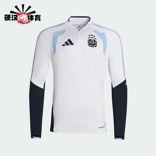Adidas/阿迪达斯正品2025冬季款男士套头立领拼接足球上衣JZ5969