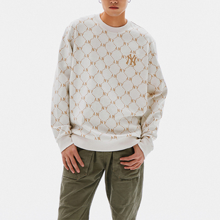 MLB正品T MONOGRAM系列男女同款时尚圆领长袖卫衣3AMTM0141-50CRS