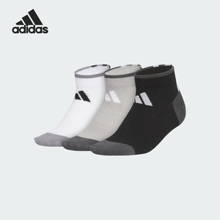 Adidas/阿迪达斯正品ANKLE SOCKS儿童透气运动袜三双装KC2742