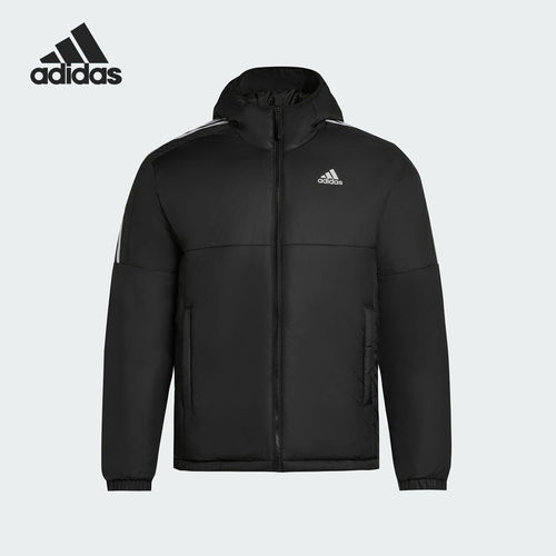 Adidas/阿迪达斯正品Essentials男士连帽日常户外棉服KF6755