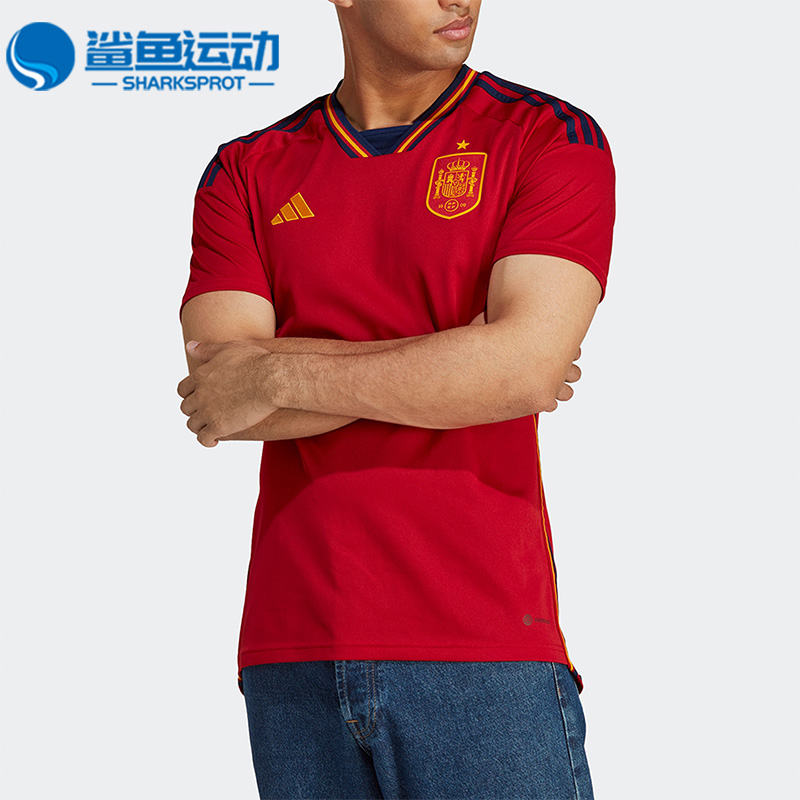 Adidas/阿迪达斯正品世界杯西班牙队球迷版主场男子足球T恤HL1970