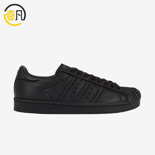 Adidas/阿迪达斯正品三叶草男女黑色低帮经典复古日常板鞋KI0824