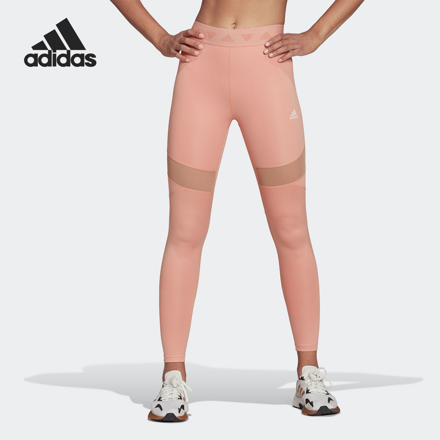 Adidas/阿迪达斯正品2025女士舒适训练运动高腰紧身长裤HC2912