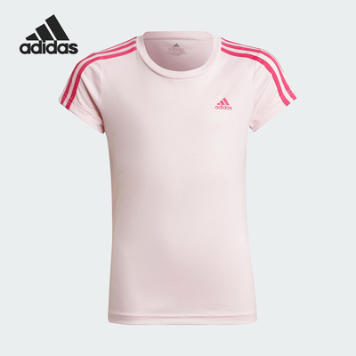 阿迪达斯儿童透气针织休闲短袖