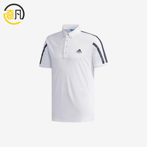 Adidas/阿迪达斯正品男士条纹简约运动透气短袖Polo衫DJ3591