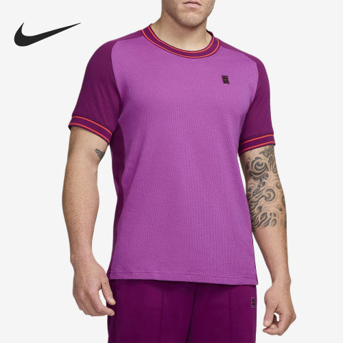 Nike耐克正品COURT HERITAGE男吸湿排汗透气短袖网球FN0318-518
