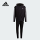阿迪达斯正品 RIB TRACKSUIT男士 Adidas 连帽针织套装 GM3827
