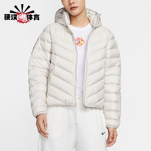 Nike/耐克正品2025女士连帽简约轻盈保暖日常羽绒服HV5106-072