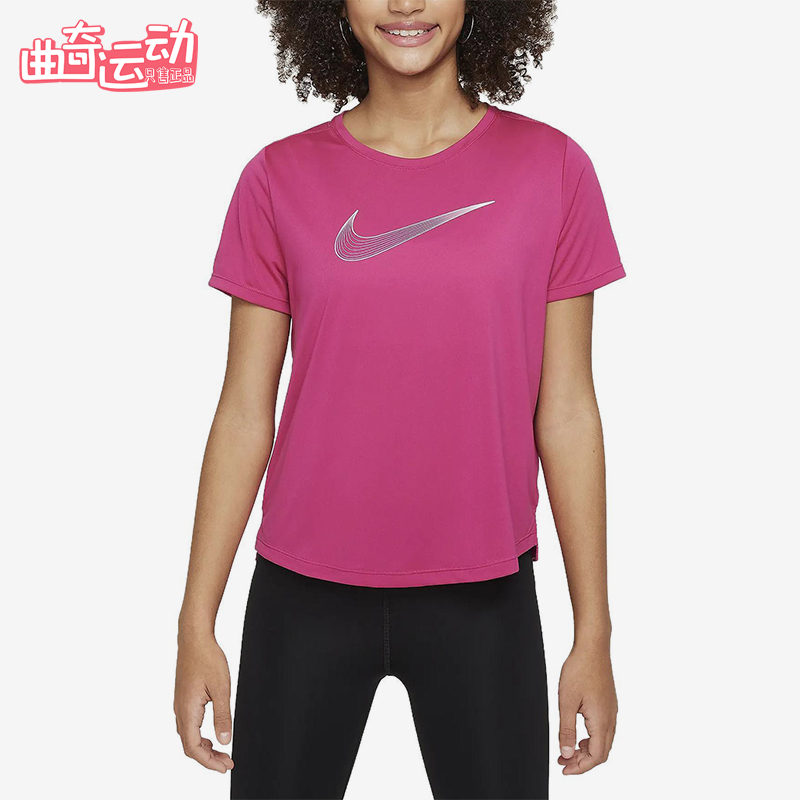 Nike/耐克正品2025大童印花圆领套头透气运动休闲短袖DD7639-615