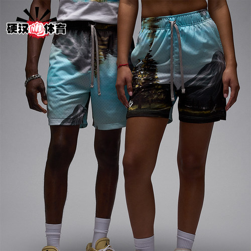 Nike/耐克正品Dri-FIT男士休闲潮流印花系带透气短裤HQ8782-009