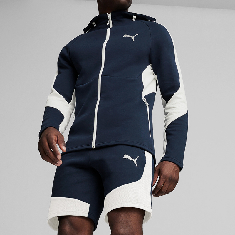 Puma/彪马正品针织修身男士运动弹力拉链连帽外套681184-14