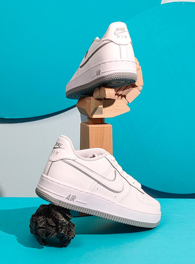 Nike/耐克正品Air Force 1女子GS大童低帮休闲鞋DX5805-100