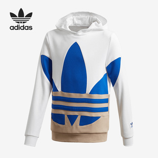 Adidas/阿迪达斯正品三叶草儿童LOGO运动休闲连帽卫衣 GE1978