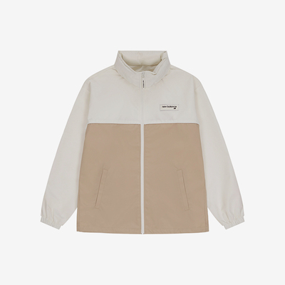 New Balance/NB正品运动男子宽松透气立领夹克外套NAE11181-BEI