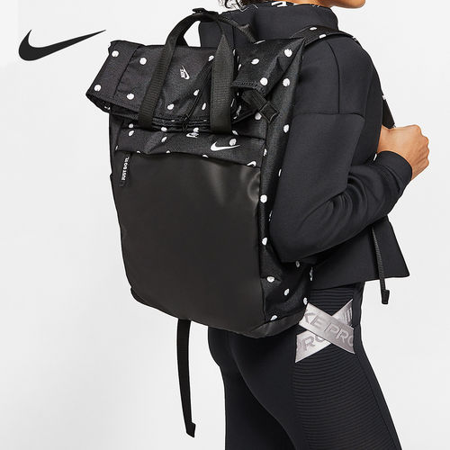Nike耐克正品女弧形肩带双根拉链暗格运动双肩背包BA6185-010