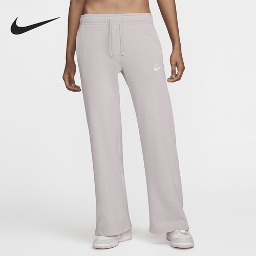 Nike/耐克正品当季新款女士中腰阔腿薄绒运动裤FB2728-019