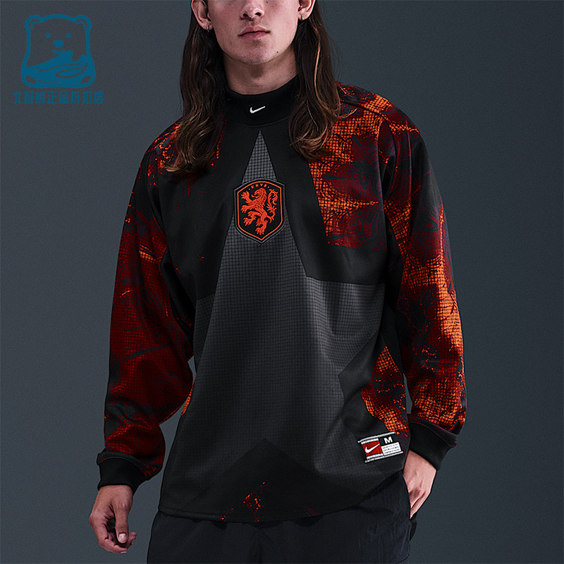 Nike/耐克正品2025男士训练套头时尚圆领足球长袖上衣IO0785-010
