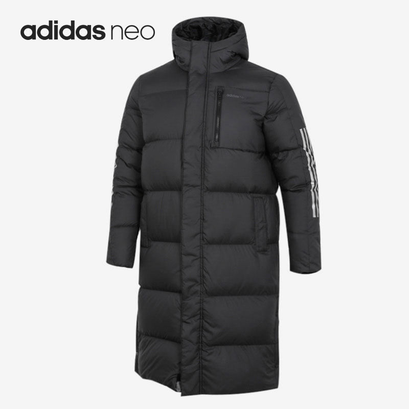 Adidas/阿迪达斯正品NEO男子长款保暖运动休闲羽绒服H45242
