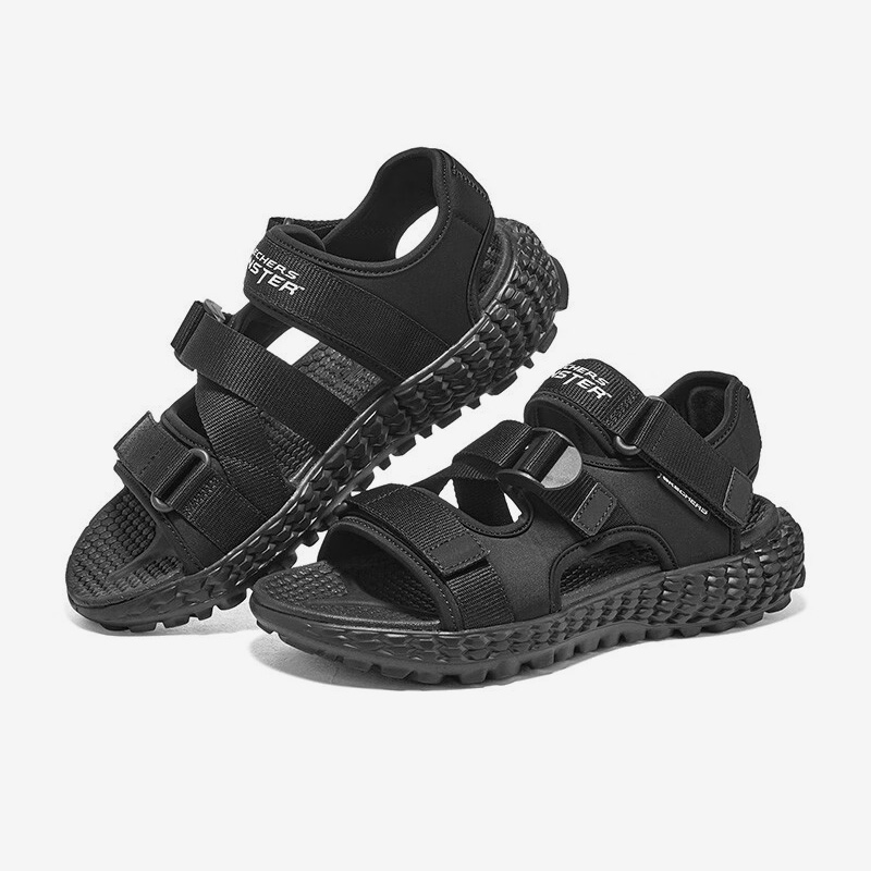 Skechers/斯凯奇正品夏季新款轻便魔术贴男子运动沙滩凉鞋