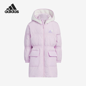阿迪达斯正品 冬季 新款 Adidas 小童保暖中长款 羽绒服IQ1361