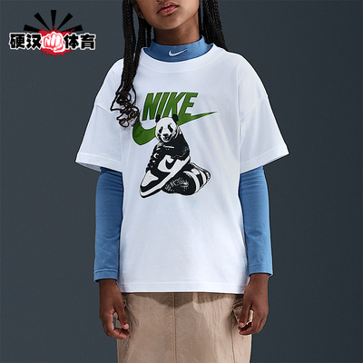 Nike/耐克正品大童印花休闲宽松轻薄运动短袖T恤IO8155-100