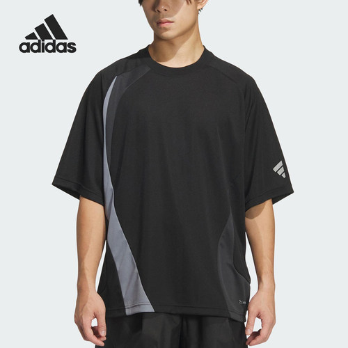 Adidas/阿迪达斯正品2025夏季款男士户外运动套头短袖KF0669