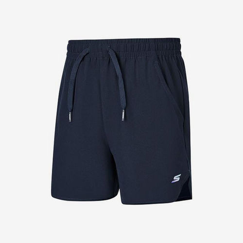 Skechers/斯凯奇正品夏季款女童松紧系带印花梭织短裤P225G114