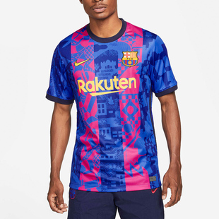 Nike/耐克正品巴塞罗那足球男子运动休闲短袖T恤DB5896-406