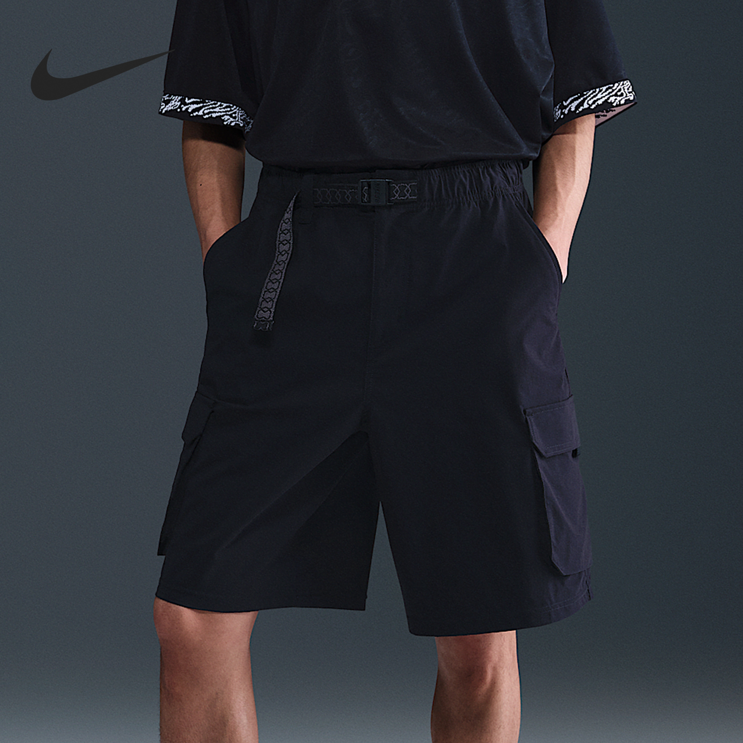 Nike/耐克正品夏季新款男士宽松透气直筒工装长裤HJ2909-010