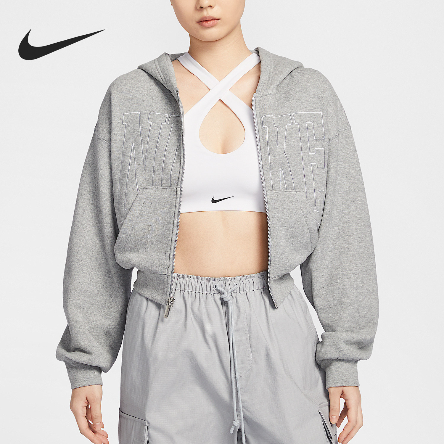 Nike/耐克正品Sportswear女士短款厚实运动外套HJ0276-063
