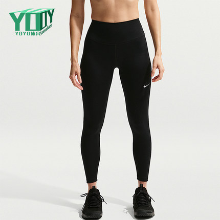 Nike/耐克正品2025女士训练透气高腰紧身运动九分长裤FN3233-013