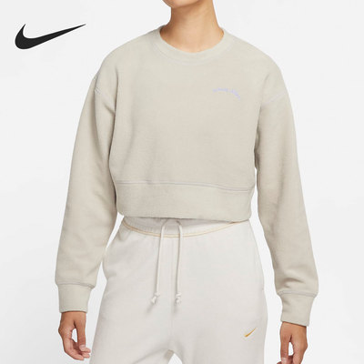 Nike/耐克正品 THERMA-FIT 女子短款圆领运动卫衣DO6965-236
