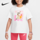 耐克正品 2025夏季 款 Nike 大童图案针织透气休闲T恤HQ2337 100