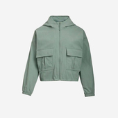 安德玛正品 2025新款 女士连帽拉链运动长袖 梭织夹克6005502 348