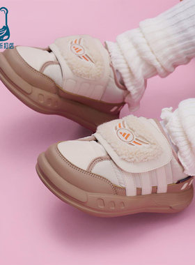 Adidas/阿迪达斯正品PUFFY SKIPPER小童休闲耐磨日常运动鞋KJ3902